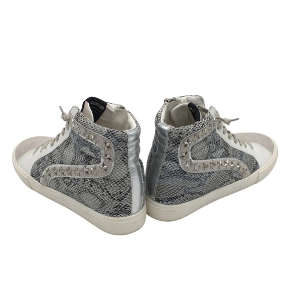 Vintage Havana Dayne Snake/ White Suede Leather High Top Sneakers size 8.5 - Picture 9 of 16